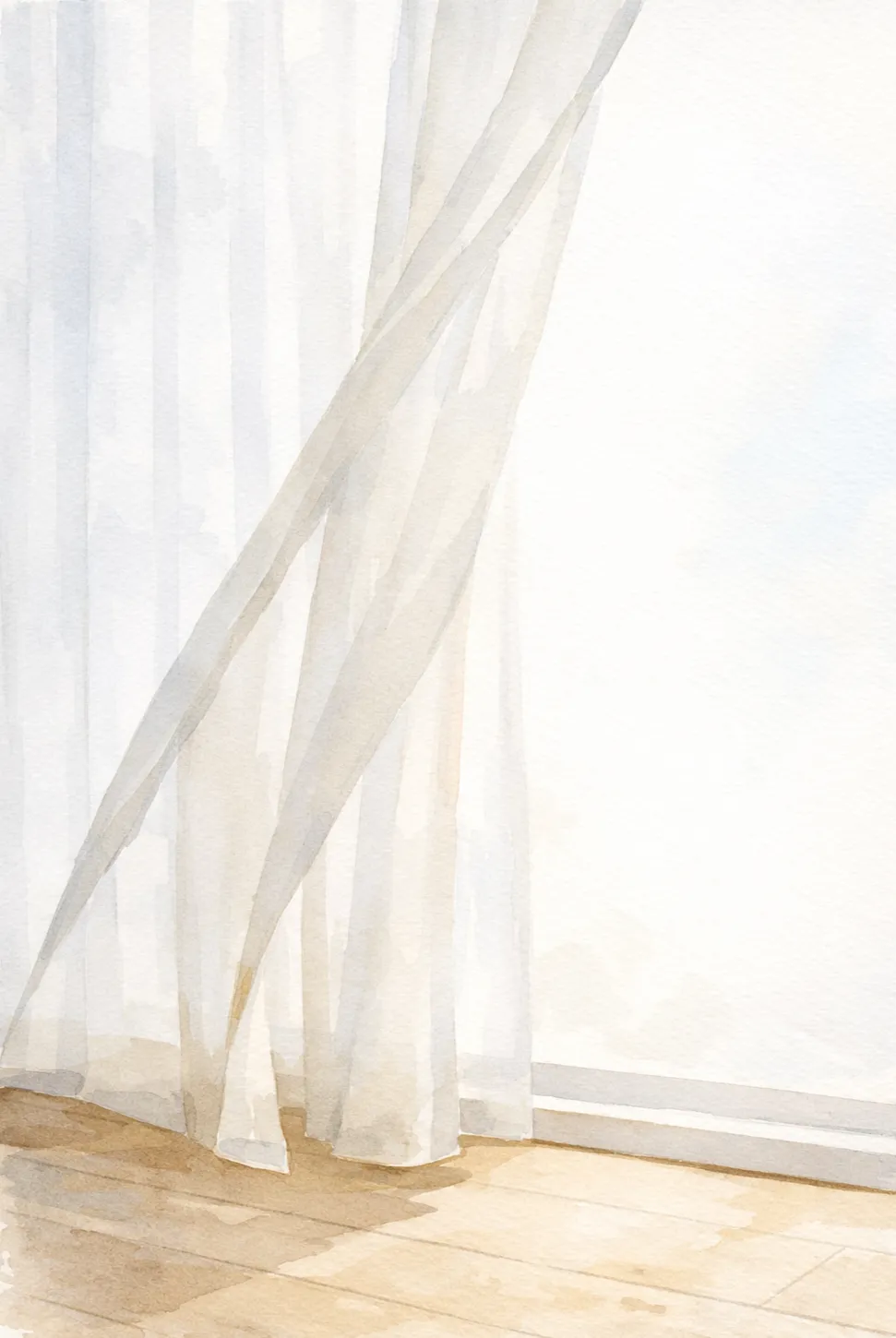 風に揺れるカーテン