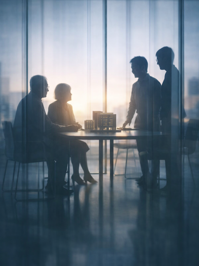 話し合う家族の様子